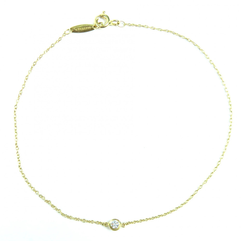 TIFFANY Authentic Gold Diamond Charm Bracelet
